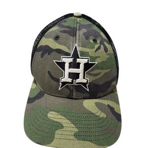 Houston Astros Hat Cap Snap Back Mens One Size Green MLB Baseball Camo '47 Brand
